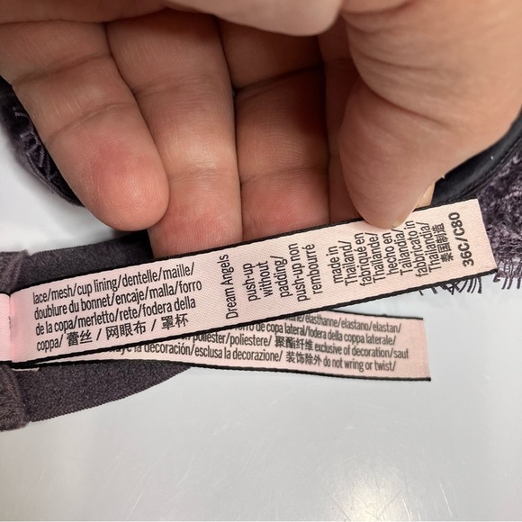 Victoria’s Secret Dream Angels push up without padding lace bra purple size 36C - Picture 5 of 8